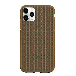 Чехол iPhone 11 Pro матовый Текстура шерстяной ткани, цвет: 3D-коричневый