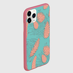 Чехол iPhone 11 Pro матовый Лесные шишки, цвет: 3D-малиновый — фото 2
