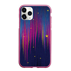 Чехол iPhone 11 Pro матовый Star dust, цвет: 3D-малиновый