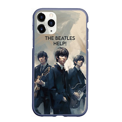Чехол iPhone 11 Pro матовый The Beatles - Help, цвет: 3D-серый