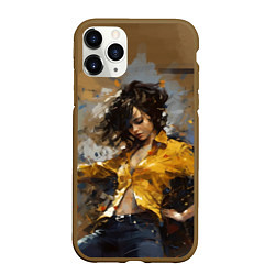 Чехол iPhone 11 Pro матовый Michael Jackson - Billie Jean, цвет: 3D-коричневый