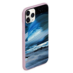 Чехол iPhone 11 Pro матовый Падение Сатурна - пейзаж, цвет: 3D-розовый — фото 2