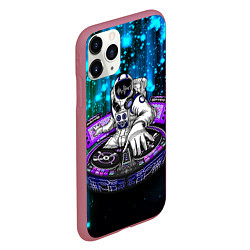 Чехол iPhone 11 Pro матовый Space DJ - neon starfall, цвет: 3D-малиновый — фото 2