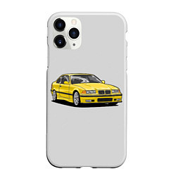 Чехол iPhone 11 Pro матовый Желтая бмв, цвет: 3D-белый