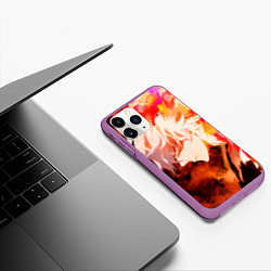 Чехол iPhone 11 Pro матовый Адский Рай Габимару, цвет: 3D-фиолетовый — фото 2