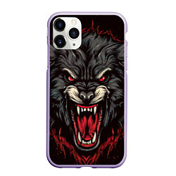 Чехол iPhone 11 Pro матовый Wolf fantasy, цвет: 3D-светло-сиреневый