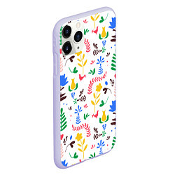 Чехол iPhone 11 Pro матовый Царство цветов, цвет: 3D-светло-сиреневый — фото 2
