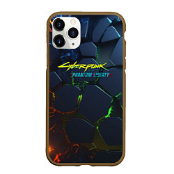 Чехол iPhone 11 Pro матовый Cyberpunk 2077 phantom liberty logo