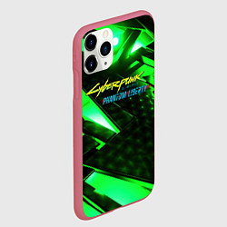 Чехол iPhone 11 Pro матовый Cyberpunk 2077 phantom liberty neon green, цвет: 3D-малиновый — фото 2