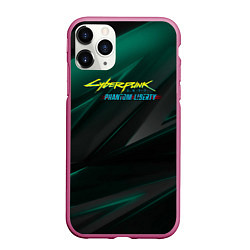 Чехол iPhone 11 Pro матовый Cyberpunk 2077 phantom liberty dark logo