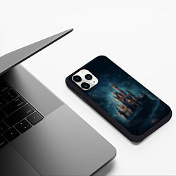Чехол iPhone 11 Pro матовый Сказочный замок: арт нейросети, цвет: 3D-черный — фото 2
