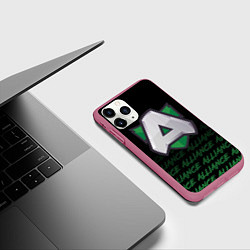 Чехол iPhone 11 Pro матовый Alliance art, цвет: 3D-малиновый — фото 2