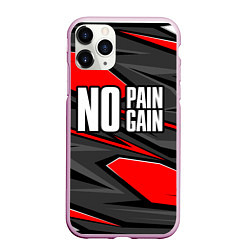 Чехол iPhone 11 Pro матовый No pain no gain - красный