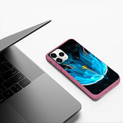 Чехол iPhone 11 Pro матовый Цветок медуза от midjourney, цвет: 3D-малиновый — фото 2