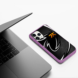 Чехол iPhone 11 Pro матовый Fnatic - white line, цвет: 3D-фиолетовый — фото 2