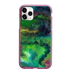 Чехол iPhone 11 Pro матовый Green style, цвет: 3D-малиновый