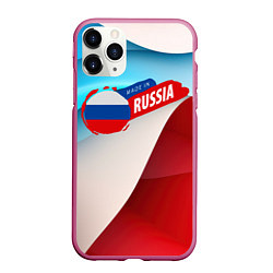 Чехол iPhone 11 Pro матовый Russia abstract