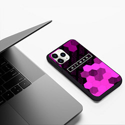 Чехол iPhone 11 Pro матовый Hitman pro gaming: символ сверху, цвет: 3D-черный — фото 2