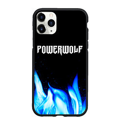 Чехол iPhone 11 Pro матовый Powerwolf blue fire