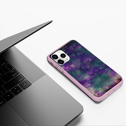 Чехол iPhone 11 Pro матовый Космос День и ночь, цвет: 3D-розовый — фото 2