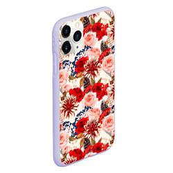 Чехол iPhone 11 Pro матовый Цветочный букет Flower bouquet, цвет: 3D-светло-сиреневый — фото 2