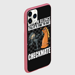 Чехол iPhone 11 Pro матовый Checkmat от ниндзя, цвет: 3D-малиновый — фото 2