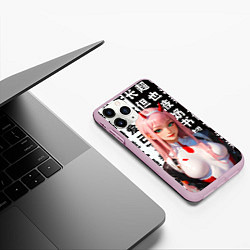 Чехол iPhone 11 Pro матовый Любимый во Франксе - Ноль два, цвет: 3D-розовый — фото 2