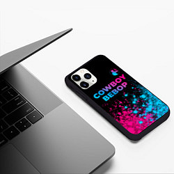 Чехол iPhone 11 Pro матовый Cowboy Bebop - neon gradient: символ сверху, цвет: 3D-черный — фото 2