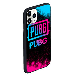 Чехол iPhone 11 Pro матовый PUBG - neon gradient, цвет: 3D-черный — фото 2