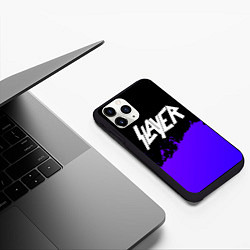 Чехол iPhone 11 Pro матовый Slayer purple grunge, цвет: 3D-черный — фото 2