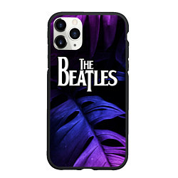 Чехол iPhone 11 Pro матовый The Beatles neon monstera