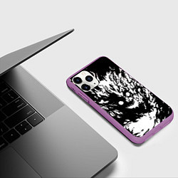 Чехол iPhone 11 Pro матовый Dead inside sf, цвет: 3D-фиолетовый — фото 2