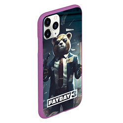 Чехол iPhone 11 Pro матовый Payday 3 bear, цвет: 3D-фиолетовый — фото 2