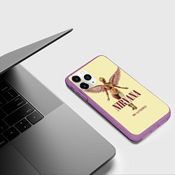 Чехол iPhone 11 Pro матовый Nirvana - In utero, цвет: 3D-фиолетовый — фото 2