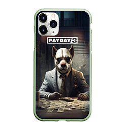 Чехол iPhone 11 Pro матовый Bulldog payday 3, цвет: 3D-салатовый