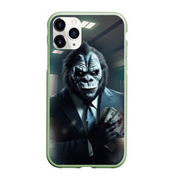 Чехол iPhone 11 Pro матовый Gorilla pay day 3, цвет: 3D-салатовый