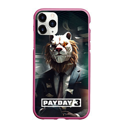 Чехол iPhone 11 Pro матовый Payday 3 lion, цвет: 3D-малиновый