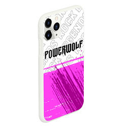 Чехол iPhone 11 Pro матовый Powerwolf rock legends: символ сверху, цвет: 3D-белый — фото 2