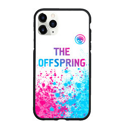 Чехол iPhone 11 Pro матовый The Offspring neon gradient style: символ сверху