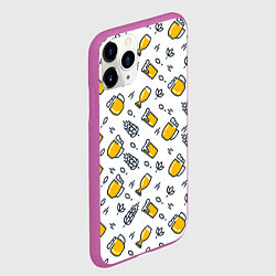 Чехол iPhone 11 Pro матовый Пиво пенное, цвет: 3D-фиолетовый — фото 2