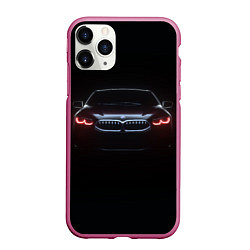 Чехол iPhone 11 Pro матовый BMW - red eyes, цвет: 3D-малиновый