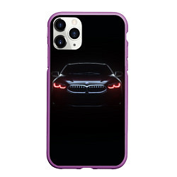Чехол iPhone 11 Pro матовый BMW - red eyes, цвет: 3D-фиолетовый