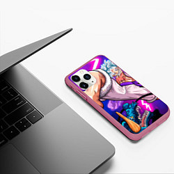 Чехол iPhone 11 Pro матовый Луффи Бог Ника, цвет: 3D-малиновый — фото 2