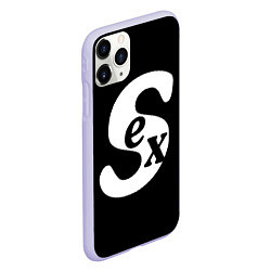 Чехол iPhone 11 Pro матовый SEX надпись, цвет: 3D-светло-сиреневый — фото 2