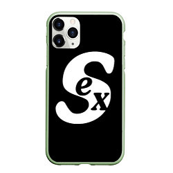 Чехол iPhone 11 Pro матовый SEX надпись, цвет: 3D-салатовый