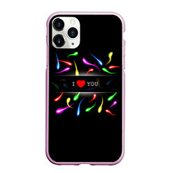 Чехол iPhone 11 Pro матовый I love you - секс