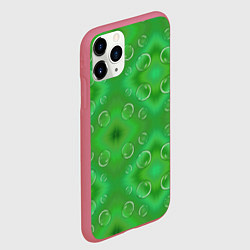 Чехол iPhone 11 Pro матовый Зеленый орнамент, цвет: 3D-малиновый — фото 2