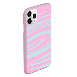 Чехол iPhone 11 Pro матовый Абстракция водоворот, цвет: 3D-розовый — фото 2