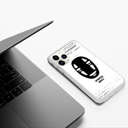 Чехол iPhone 11 Pro матовый Spirited Away glitch на светлом фоне, цвет: 3D-белый — фото 2