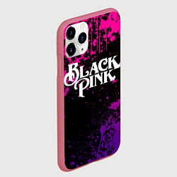 Чехол iPhone 11 Pro матовый Blackpink - neon, цвет: 3D-малиновый — фото 2